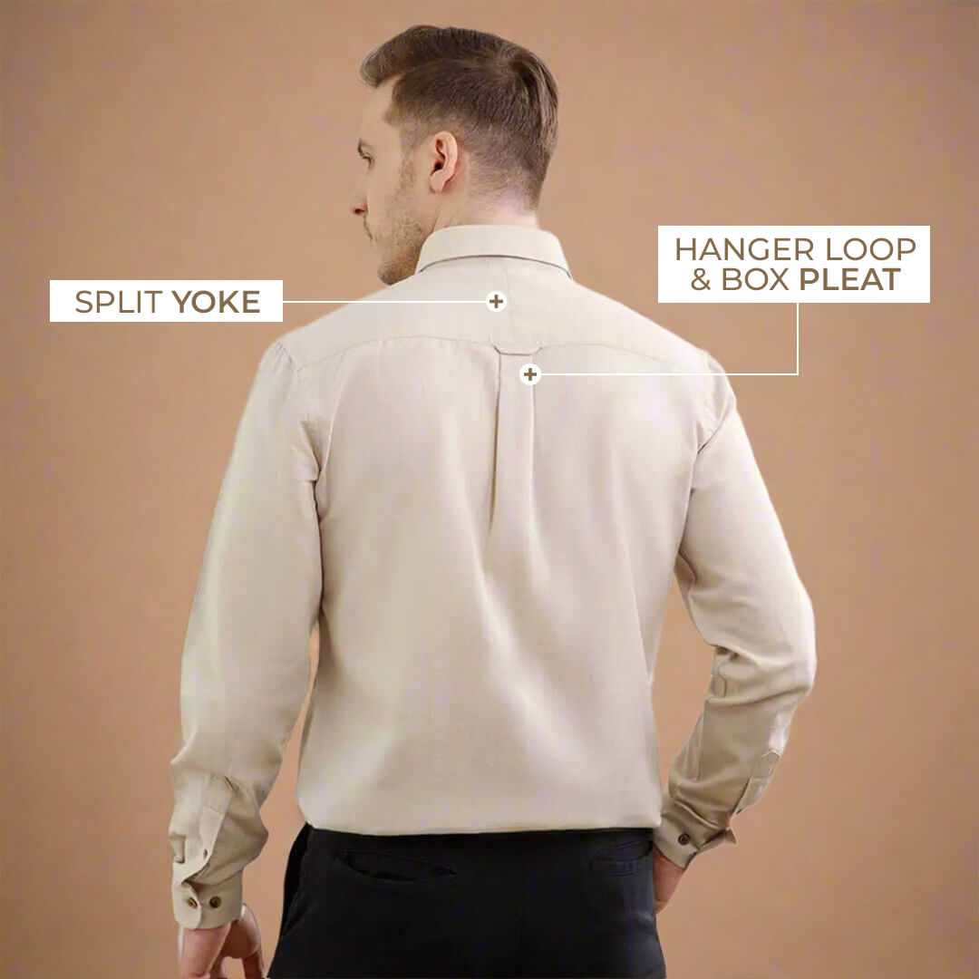 Breeze Linen Full Sleeves Shirt In Mushroom Breeze Linen Full Sleeves Shirt In Mushroom