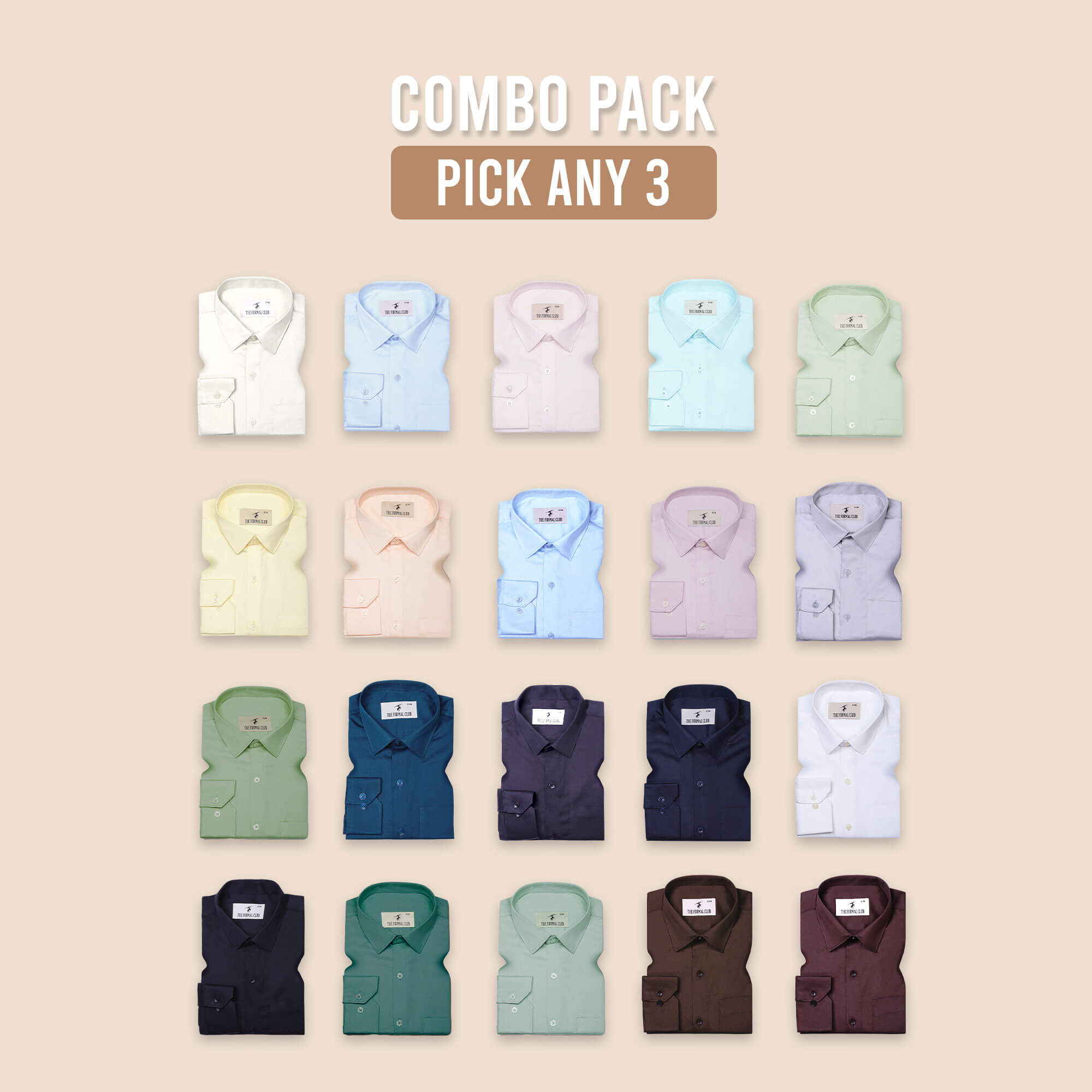 Pack of 3 Shirts For Men