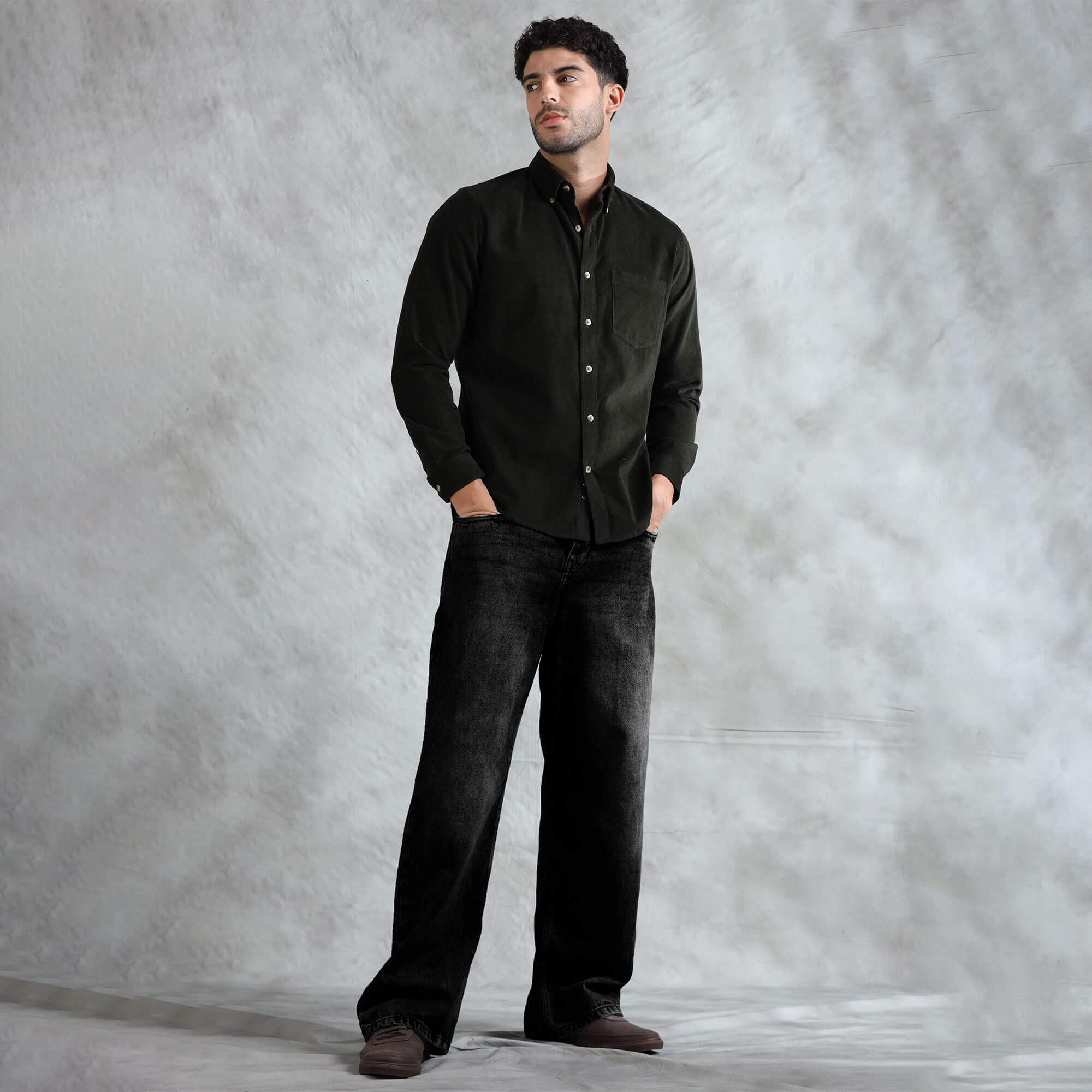 Cruise Corduroy Shirt In Pine Green Cruise Corduroy Shirt in pine green by TFC