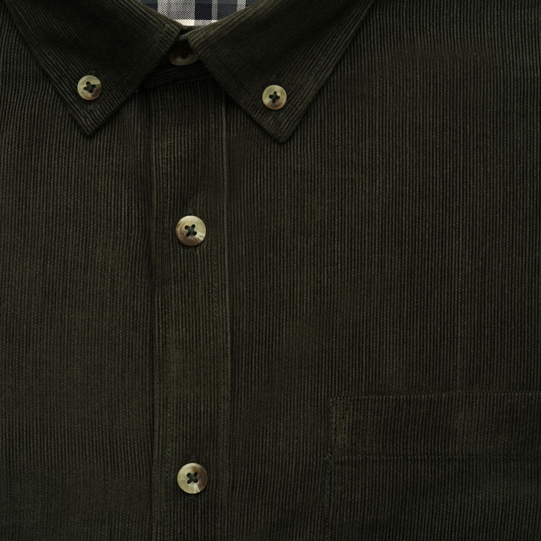Cruise Corduroy Shirt In Pine Green Cruise Corduroy Shirt In Pine Green