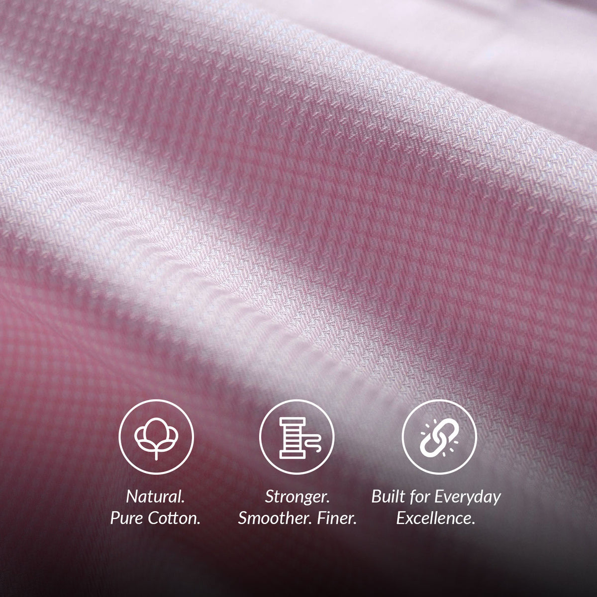 Men’s Dusty Pink Micro Dobby Check Shirt