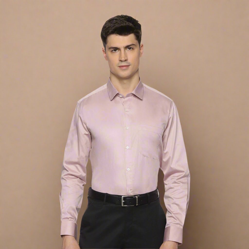 Swiss Finish Giza Cotton Shirt In Mauve Buy Giza Cotton Shirt For Men By TFC