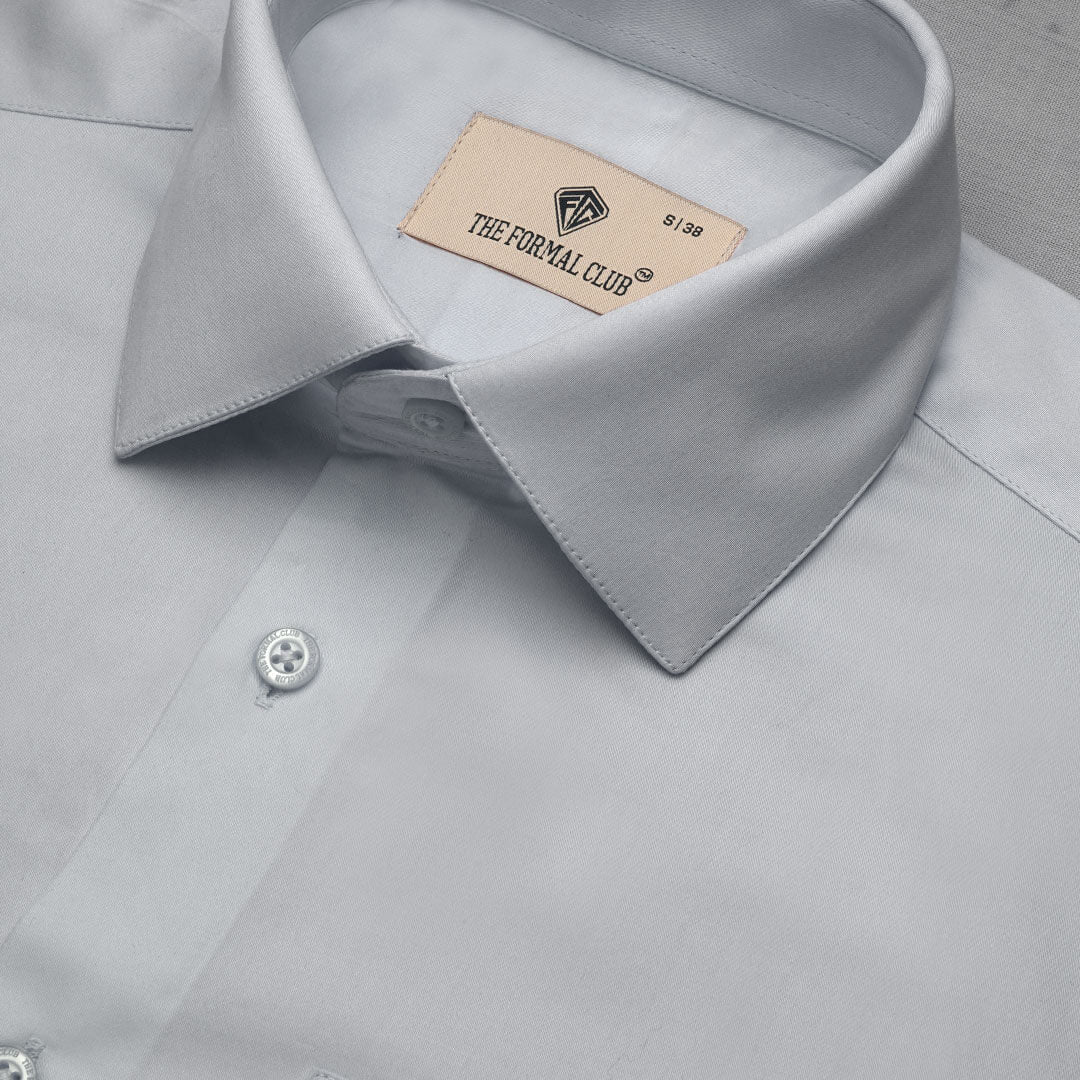 Cambridge Giza Cotton Shirt In Pewter Cambridge Giza Cotton Shirt In Pewter