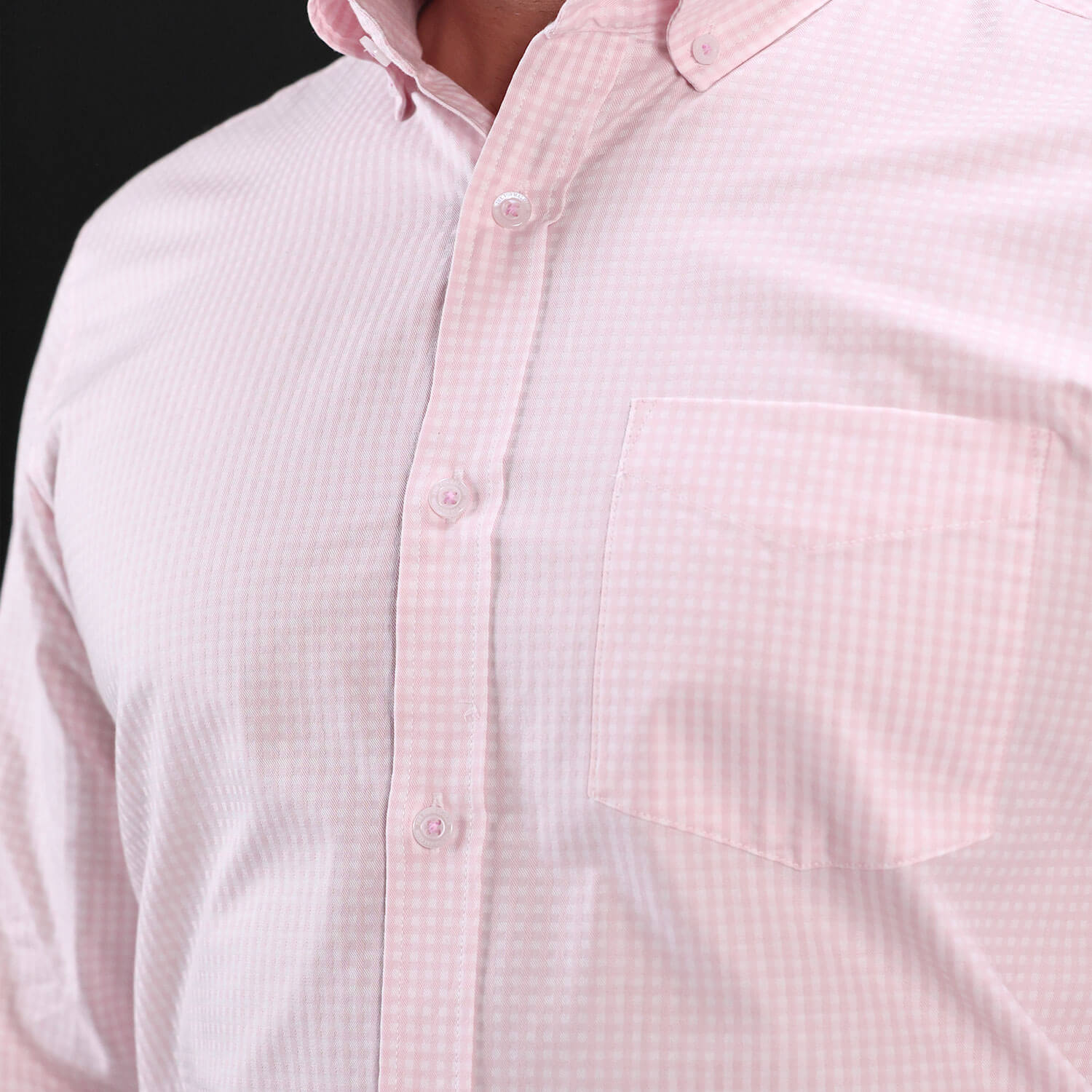 Gingham 2 Ply Check Shirt In Blush Pink Gingham 2 Ply Check Shirt In Blush Pink
