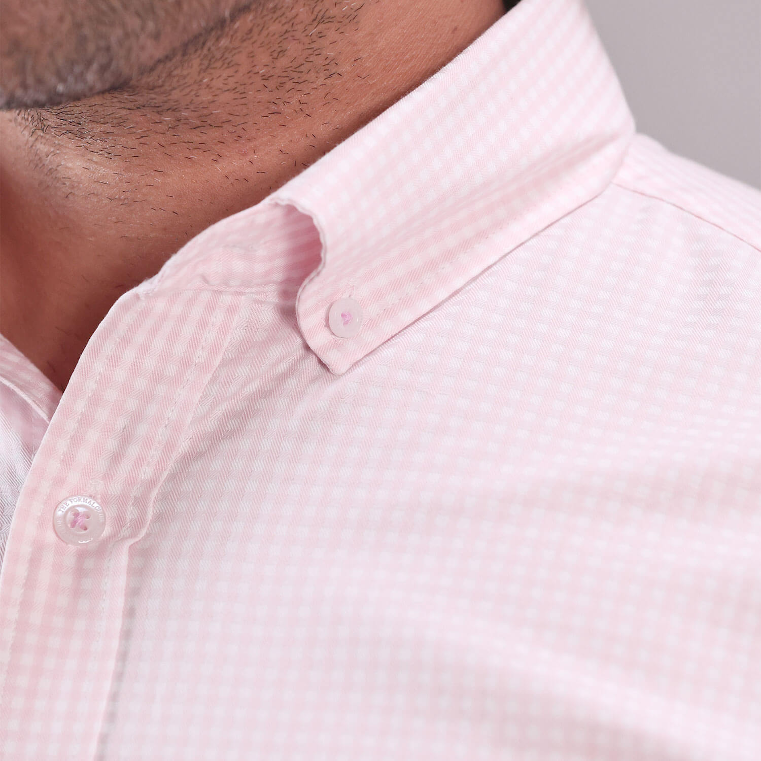 Gingham 2 Ply Check Shirt In Blush Pink Gingham 2 Ply Check Shirt In Blush Pink