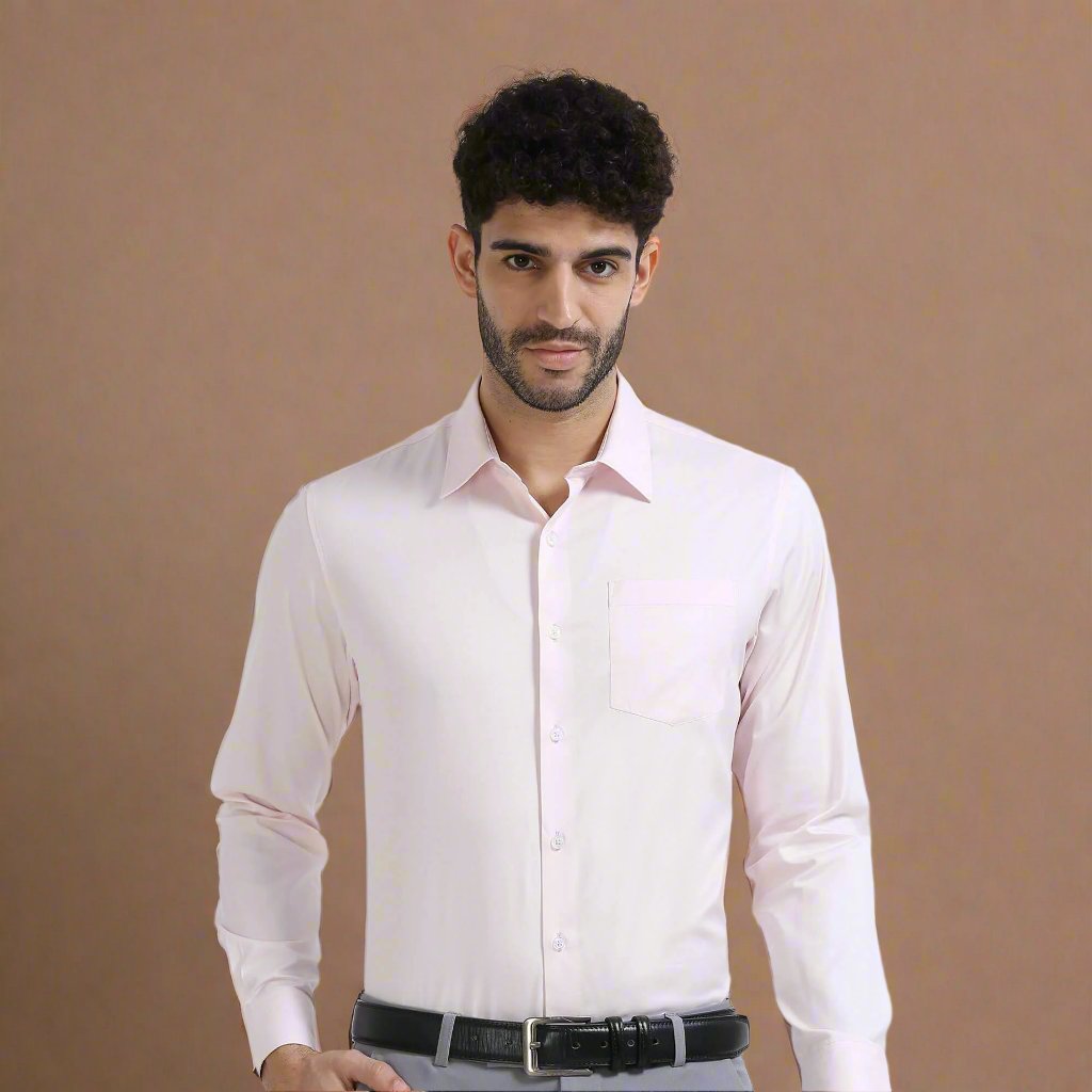 Willow Bamboo Shirt In Dusty Pink Premium bamboo cotton shirt by TFC