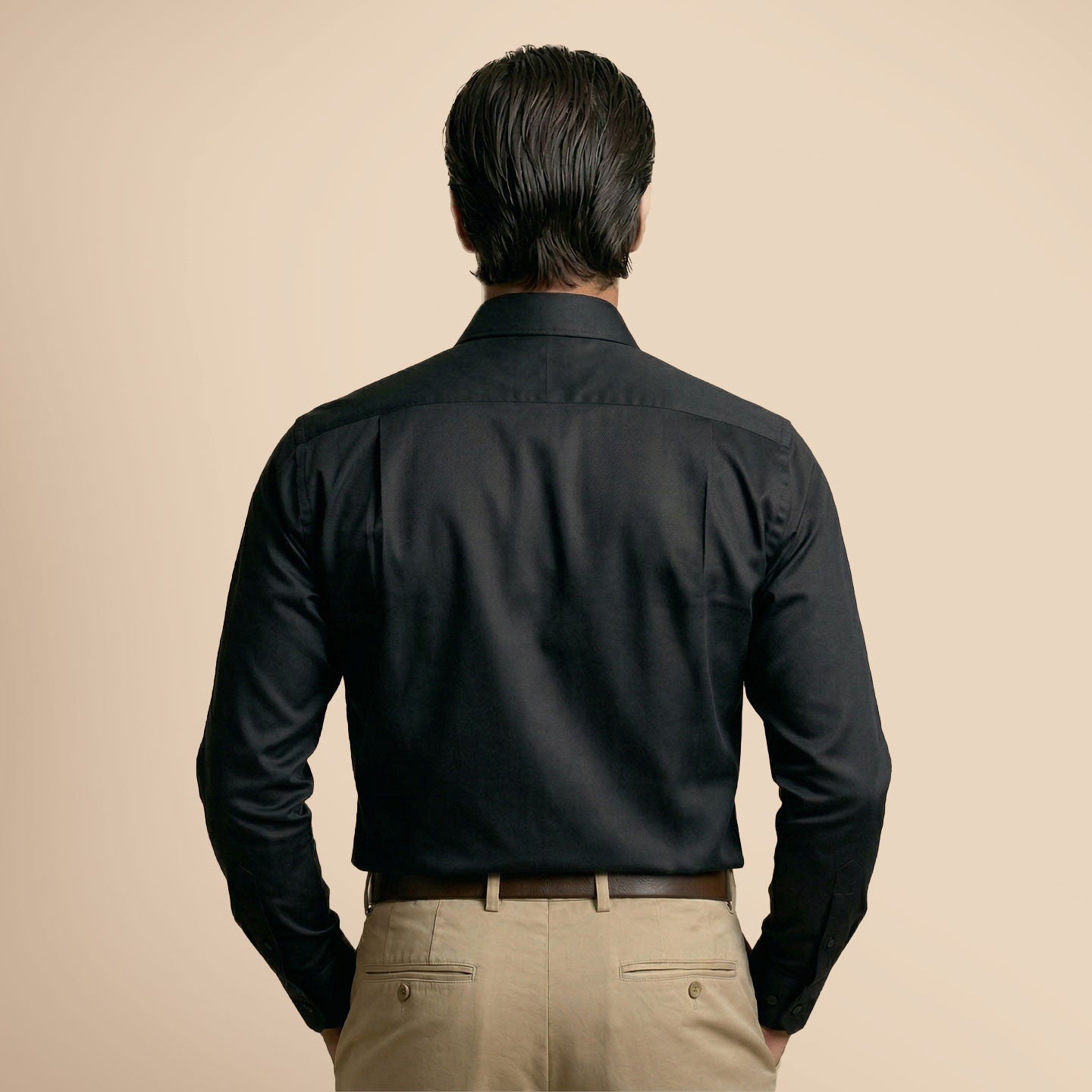 French Cuff Giza Cotton Shirt In Raven French Cuff Giza Cotton Shirt In Raven