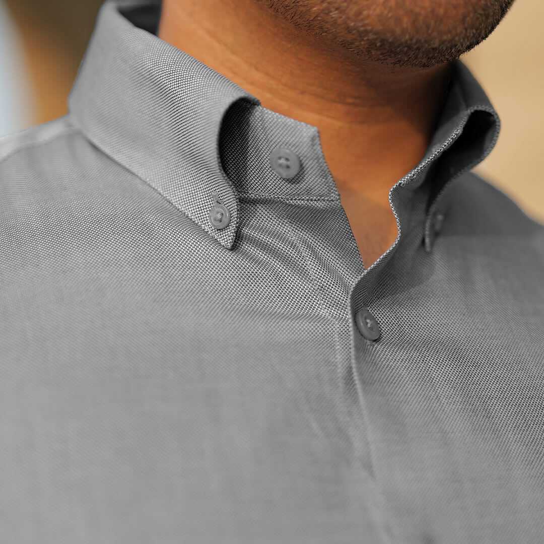 Royal Oxford Dobby Shirt in Dove Grey Royal Oxford Dobby Shirt in Dove Grey