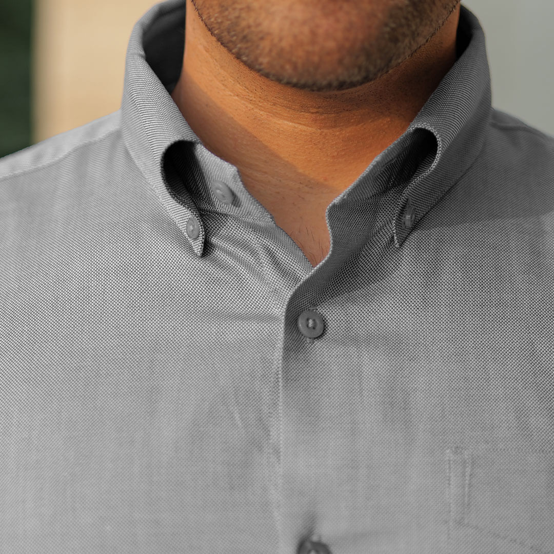 Royal Oxford Dobby Shirt in Dove Grey Royal Oxford Dobby Shirt in Dove Grey