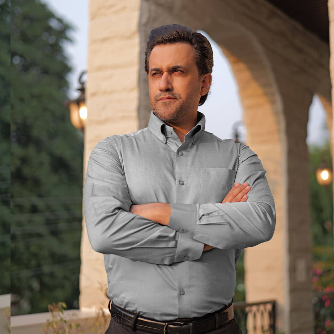 Royal Oxford Dobby Shirt in Dove Grey Royal Oxford Dobby Shirt in Dove Grey