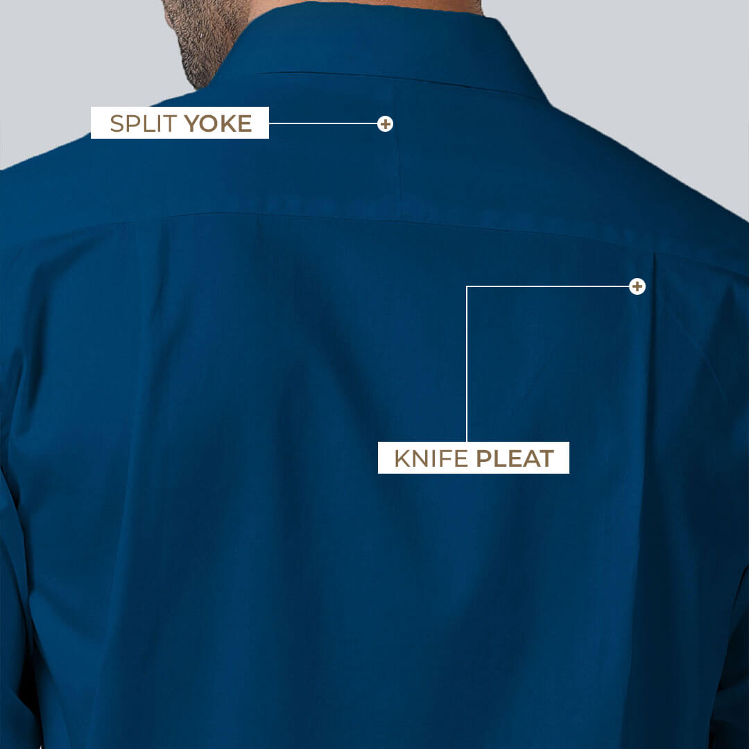 French Cuff Giza Cotton Shirt in Slate Blue French Cuff Giza Cotton Shirt in Slate Blue