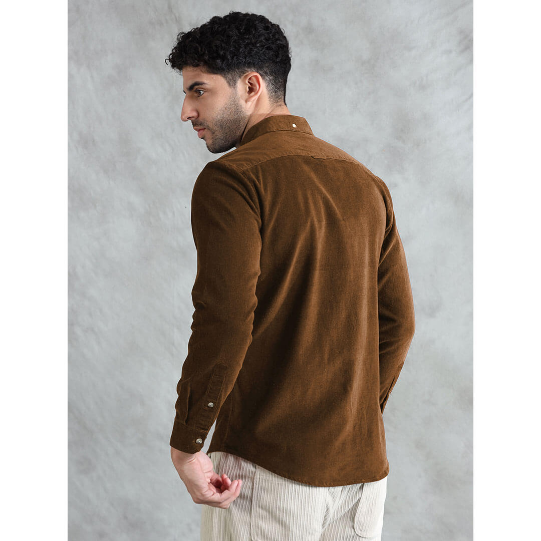 Cruise Corduroy Shirt In Tan Cruise Corduroy Shirt In Tan