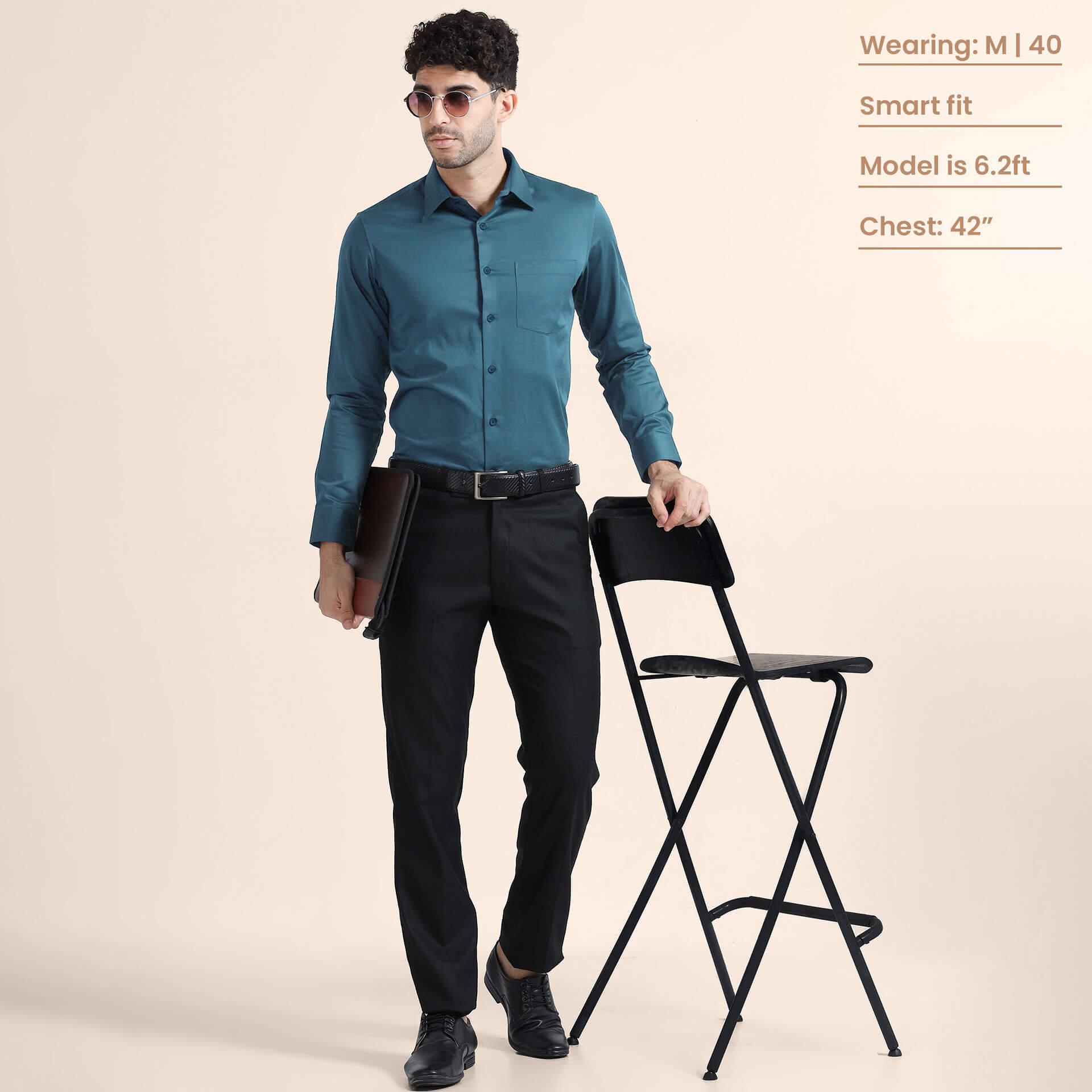 Cambridge Giza Cotton Shirt In Teal Soft Cotton Shirt for Men By TFC