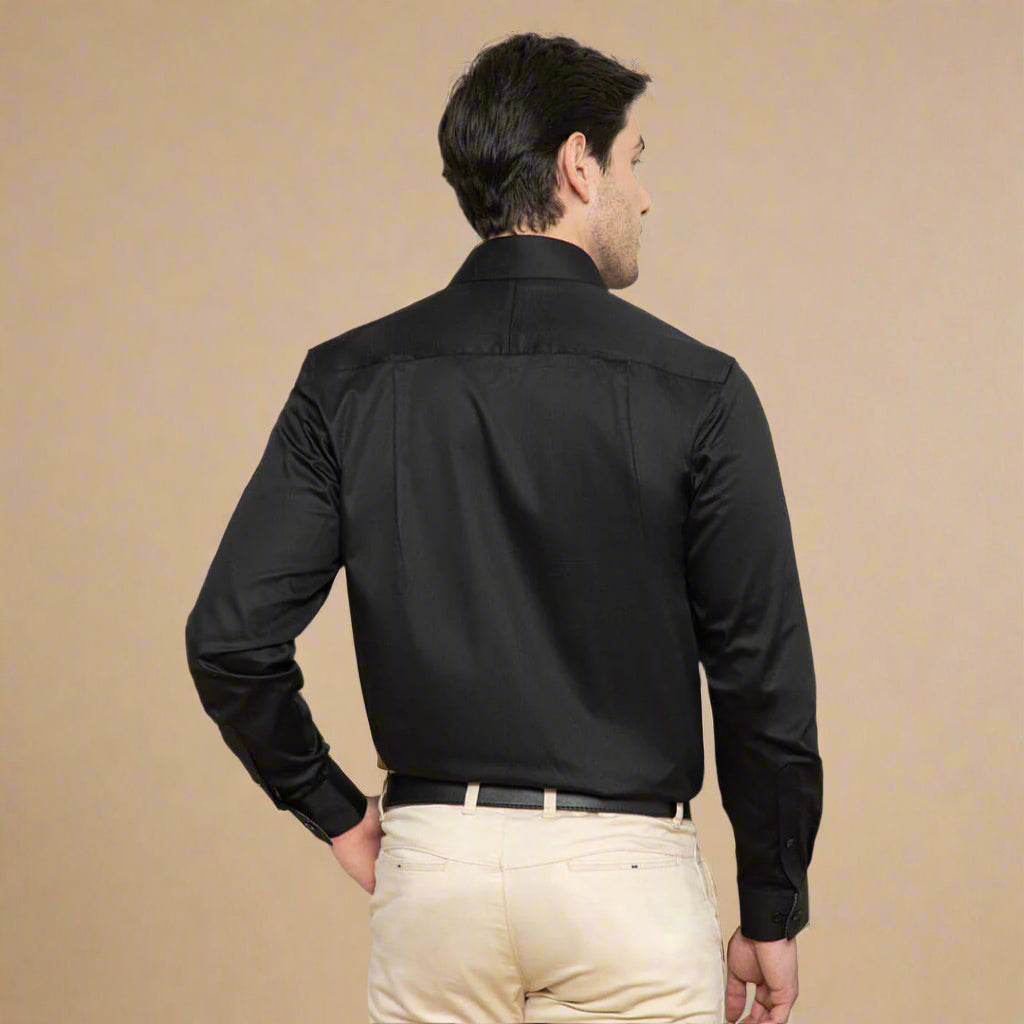 Vintage Black Shirt with Houndstooth Vintage Black Shirt with Houndstooth