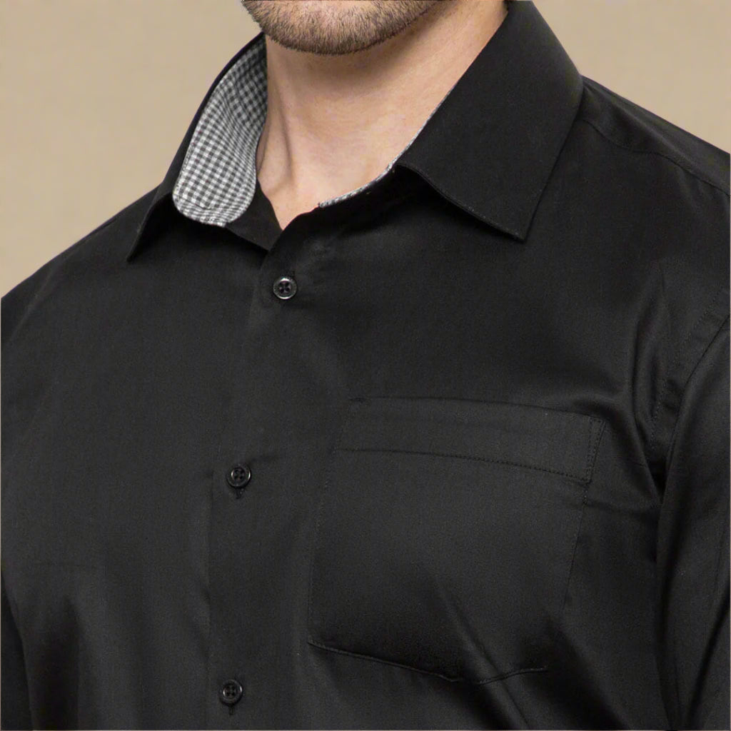Vintage Black Shirt with Houndstooth Vintage Black Shirt with Houndstooth