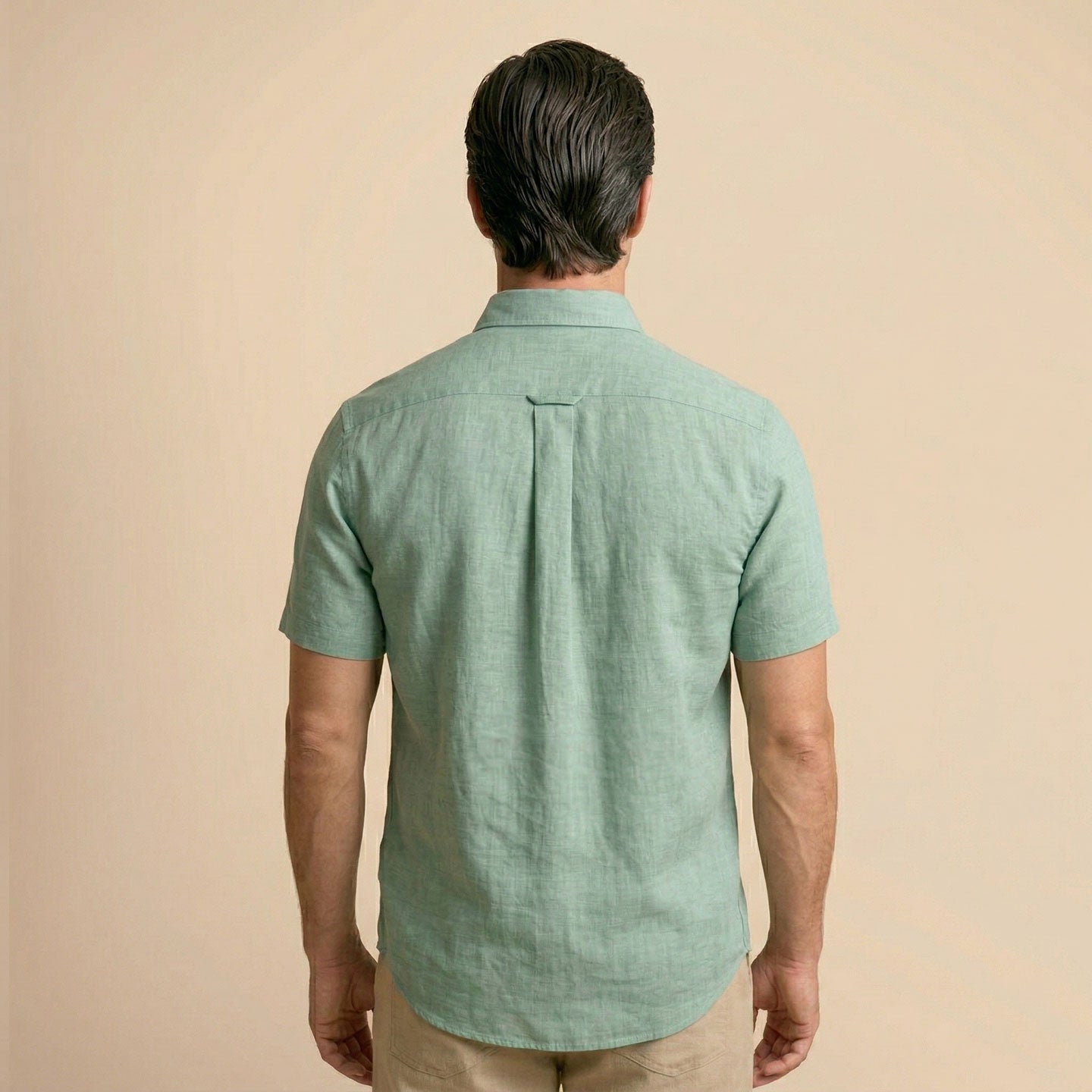 Breeze Linen Half Sleeves Shirt In Watercress Breeze Linen Half Sleeves Shirt In Watercress