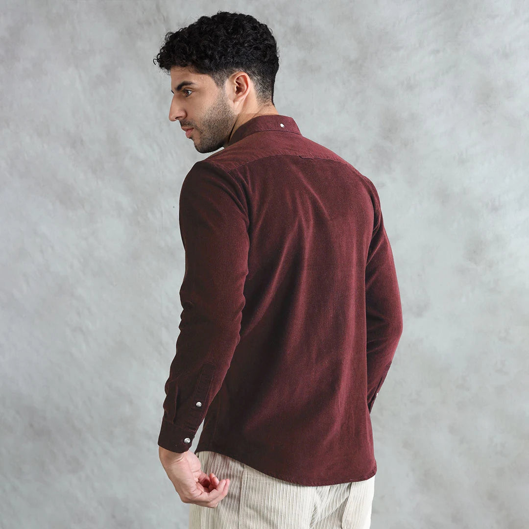 Cruise Corduroy Shirt In Wineberry Cruise Corduroy Shirt In Wineberry