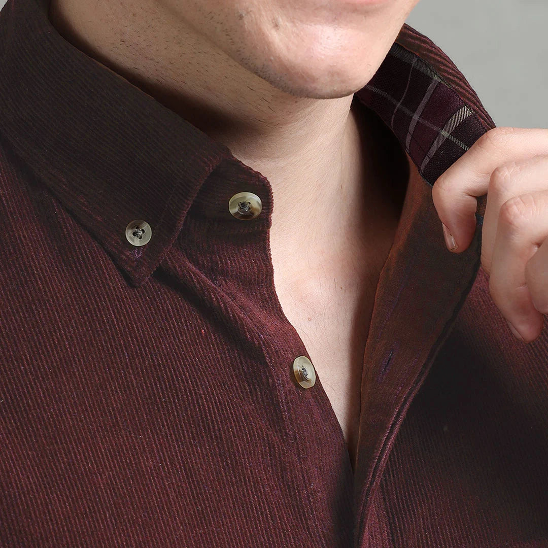 Cruise Corduroy Shirt In Wineberry Cruise Corduroy Shirt In Wineberry