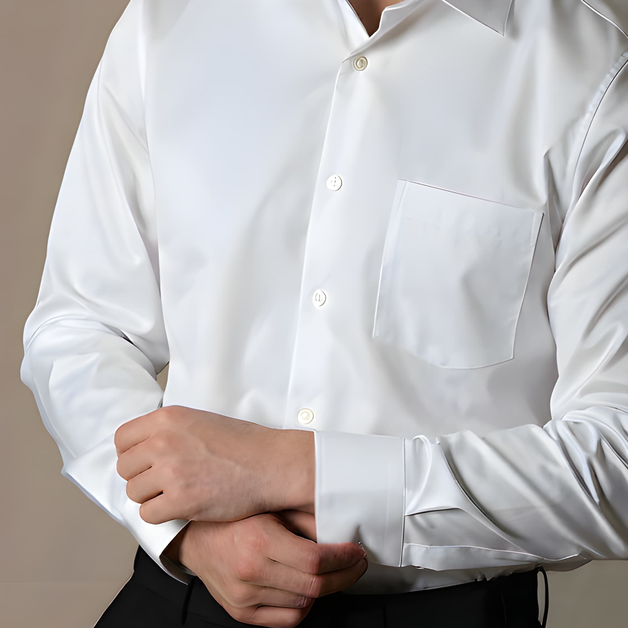 Whisper Easy To Iron Shirt In Cloud White Whisper Easy To Iron Shirt In Cloud White