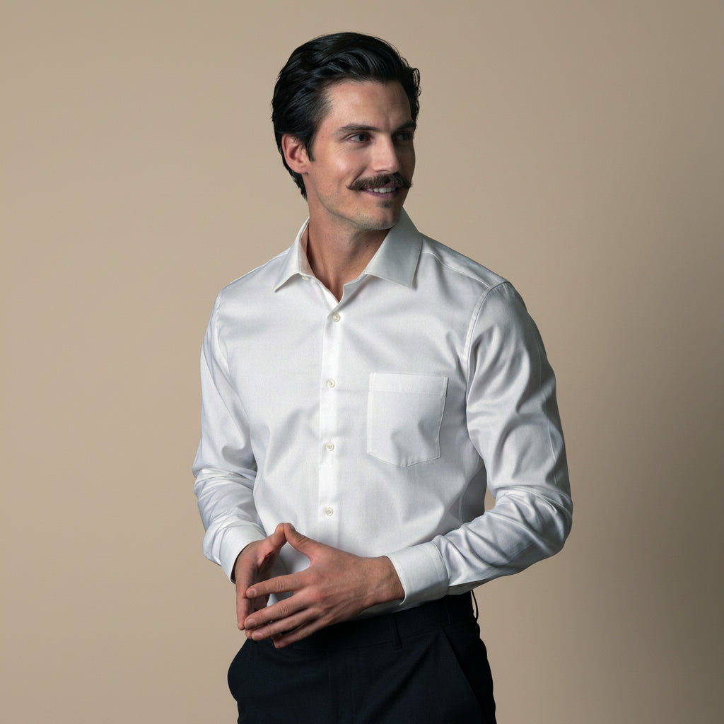 Whisper Easy To Iron Shirt In Cloud White Whisper Easy To Iron Shirt In Cloud White