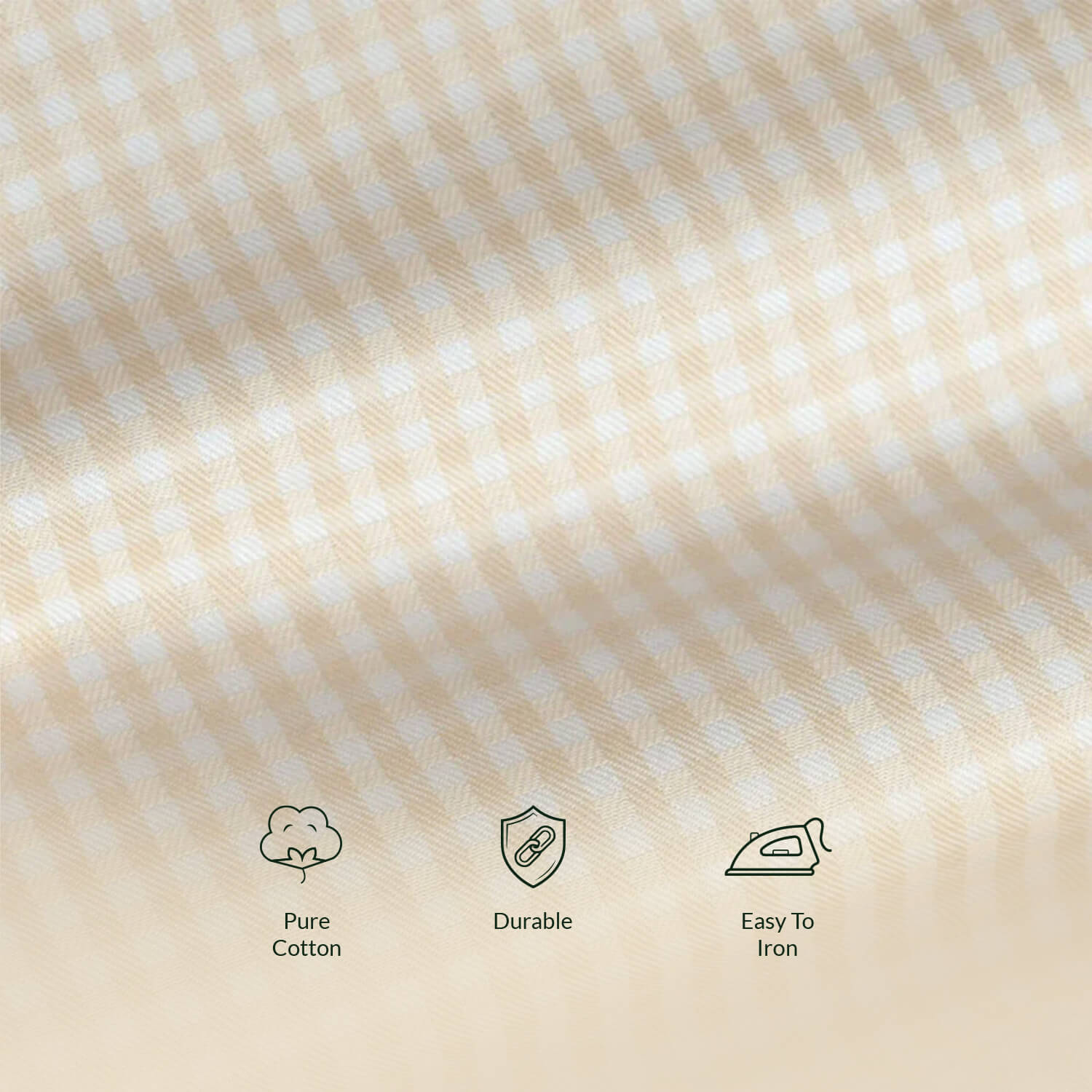 Gingham 2 Ply Check Shirt In Ochre