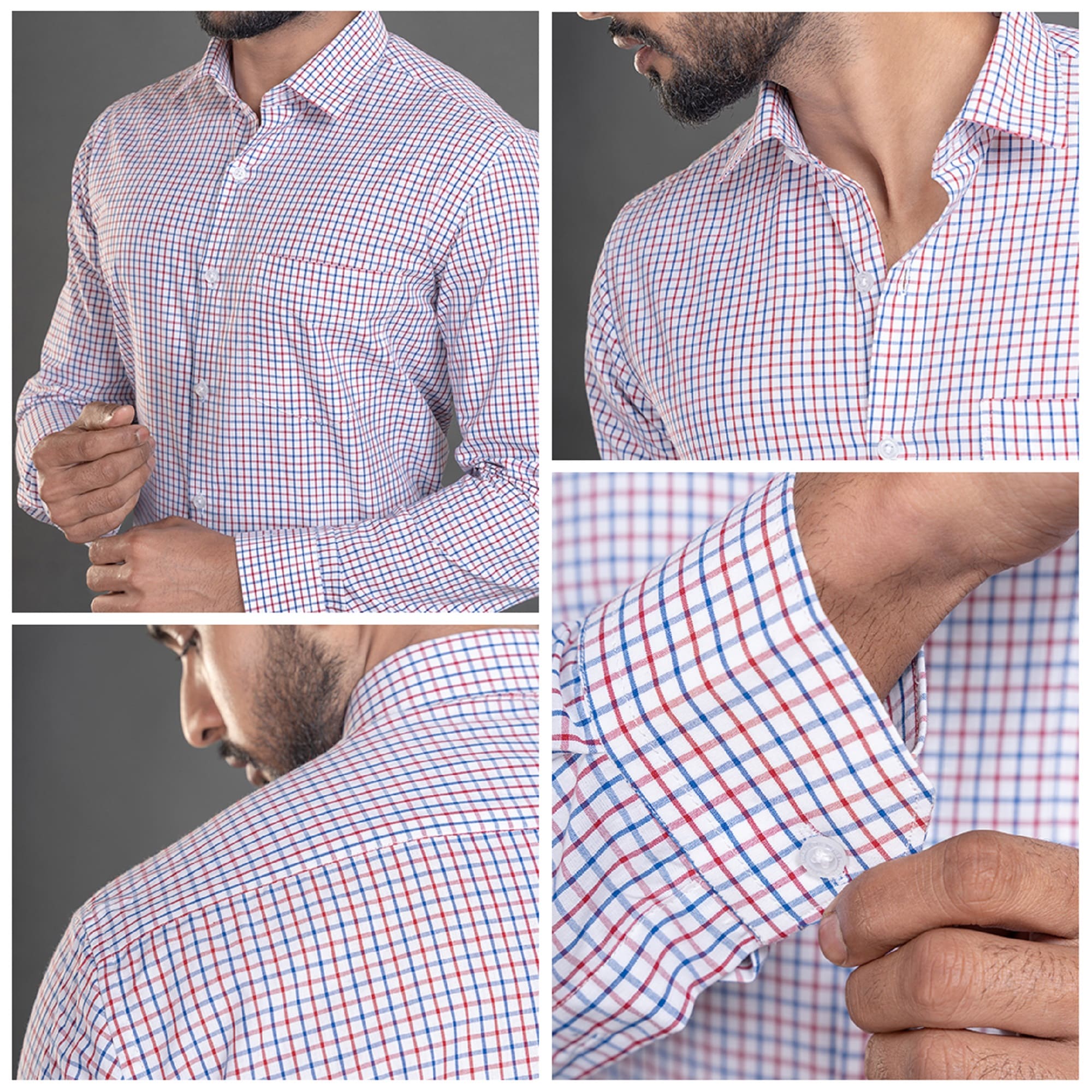 Zephyr Full Sleeves Check Shirt In Red Blue Zephyr red blue check shirt by TFC