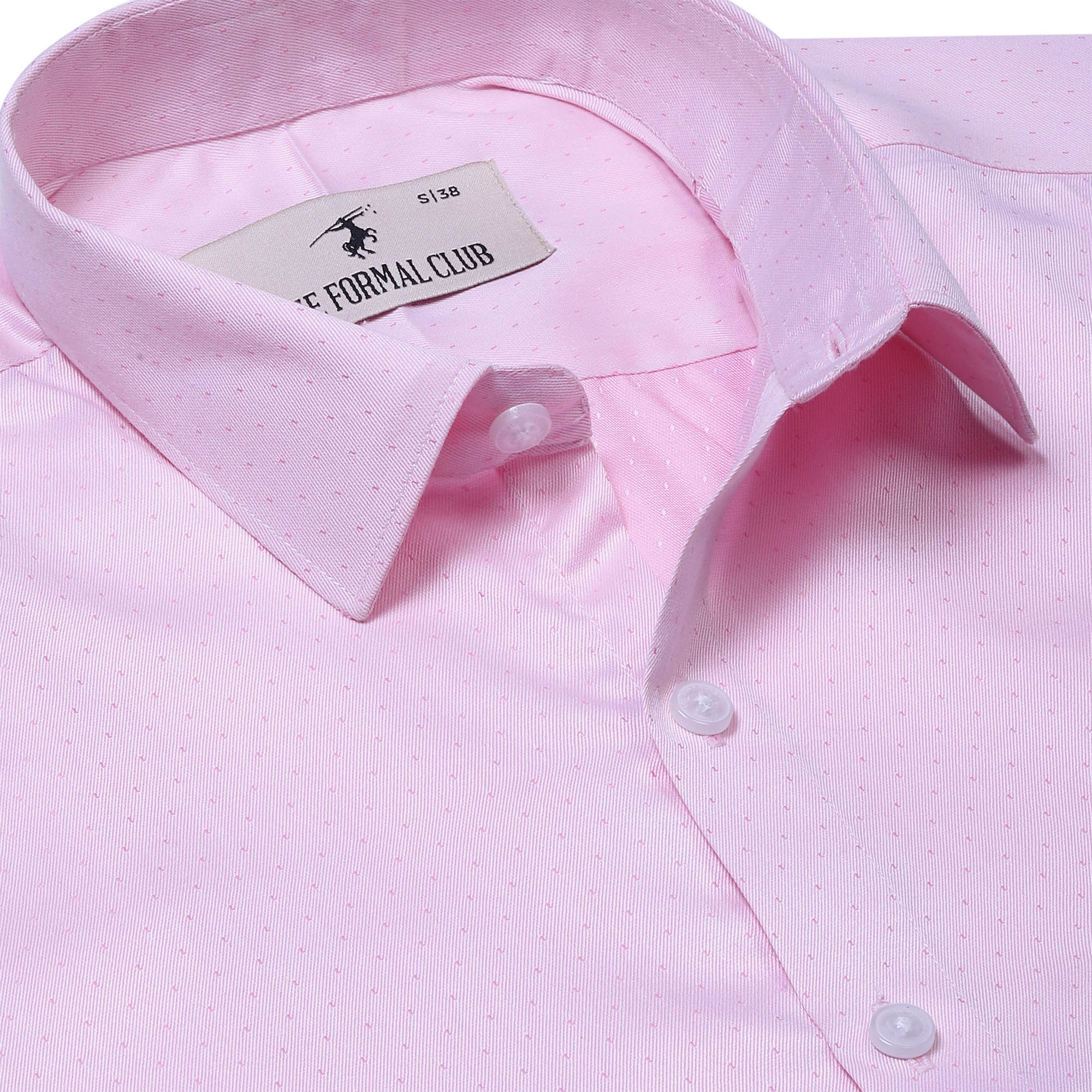 Donald Dobby Textured Shirt in Pink - The Formal Club