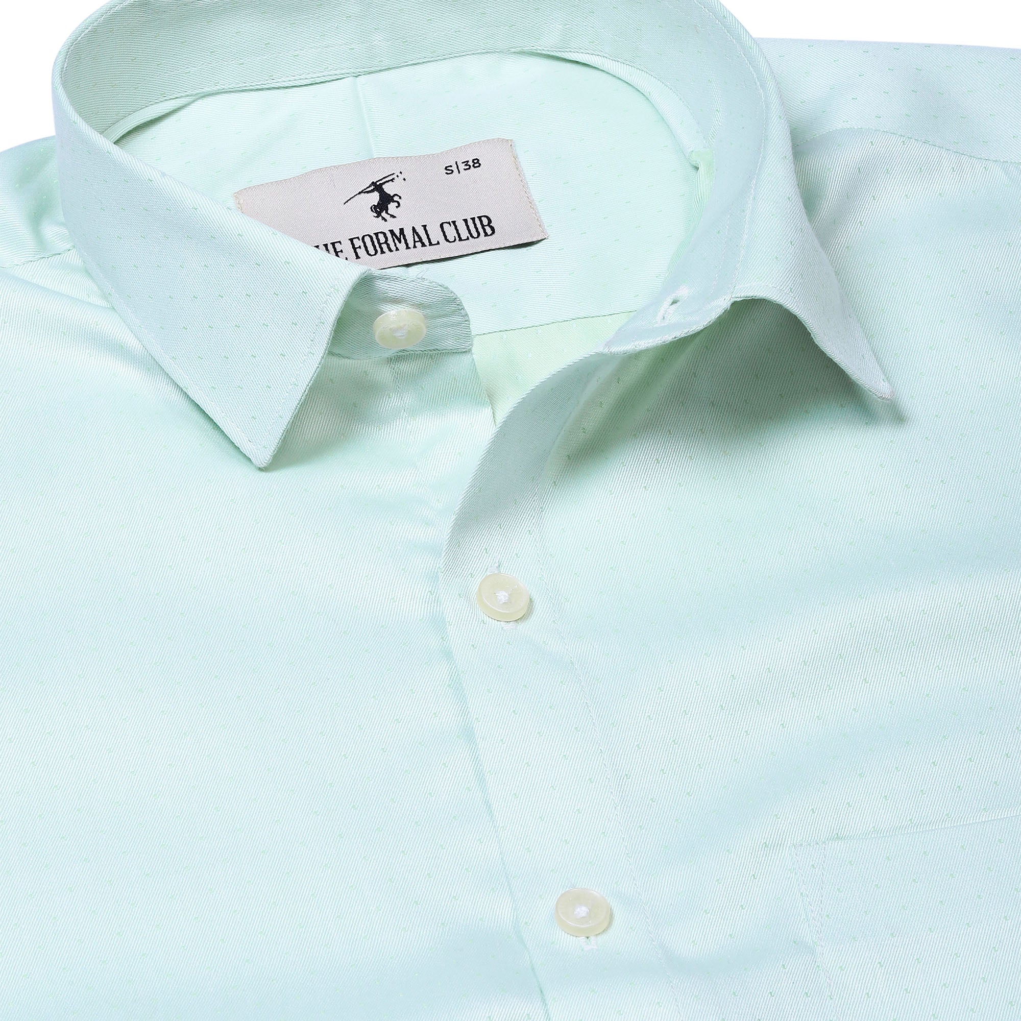 Donald Dobby Textured Shirt in Pistachio - The Formal Club