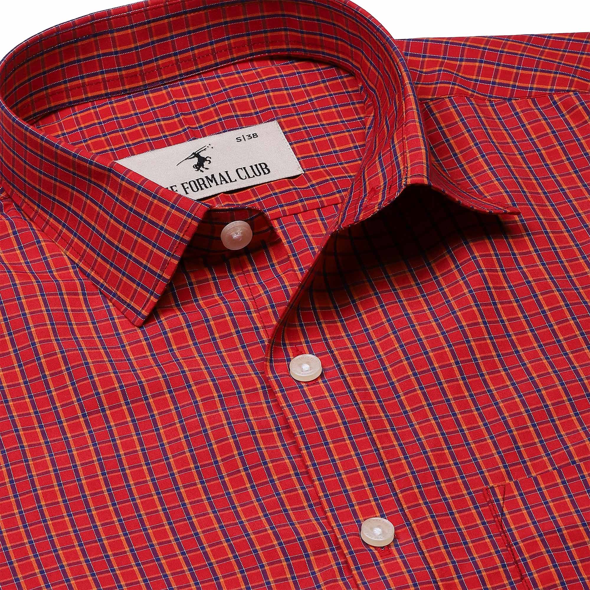 Checkmate Red Blue Check Shirt - The Formal Club
