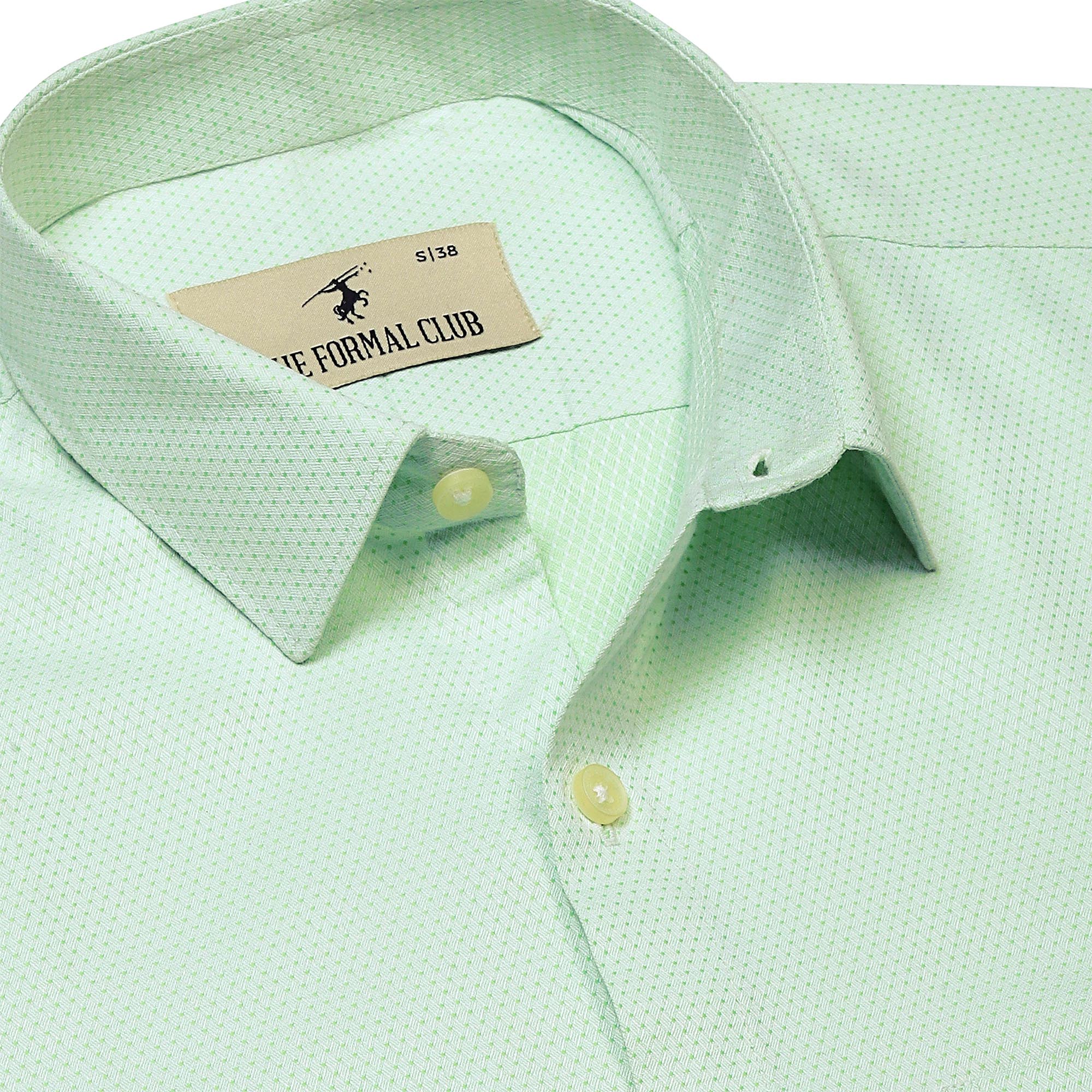 Mikey Dobby Textured Shirt in Pistachio - The Formal Club