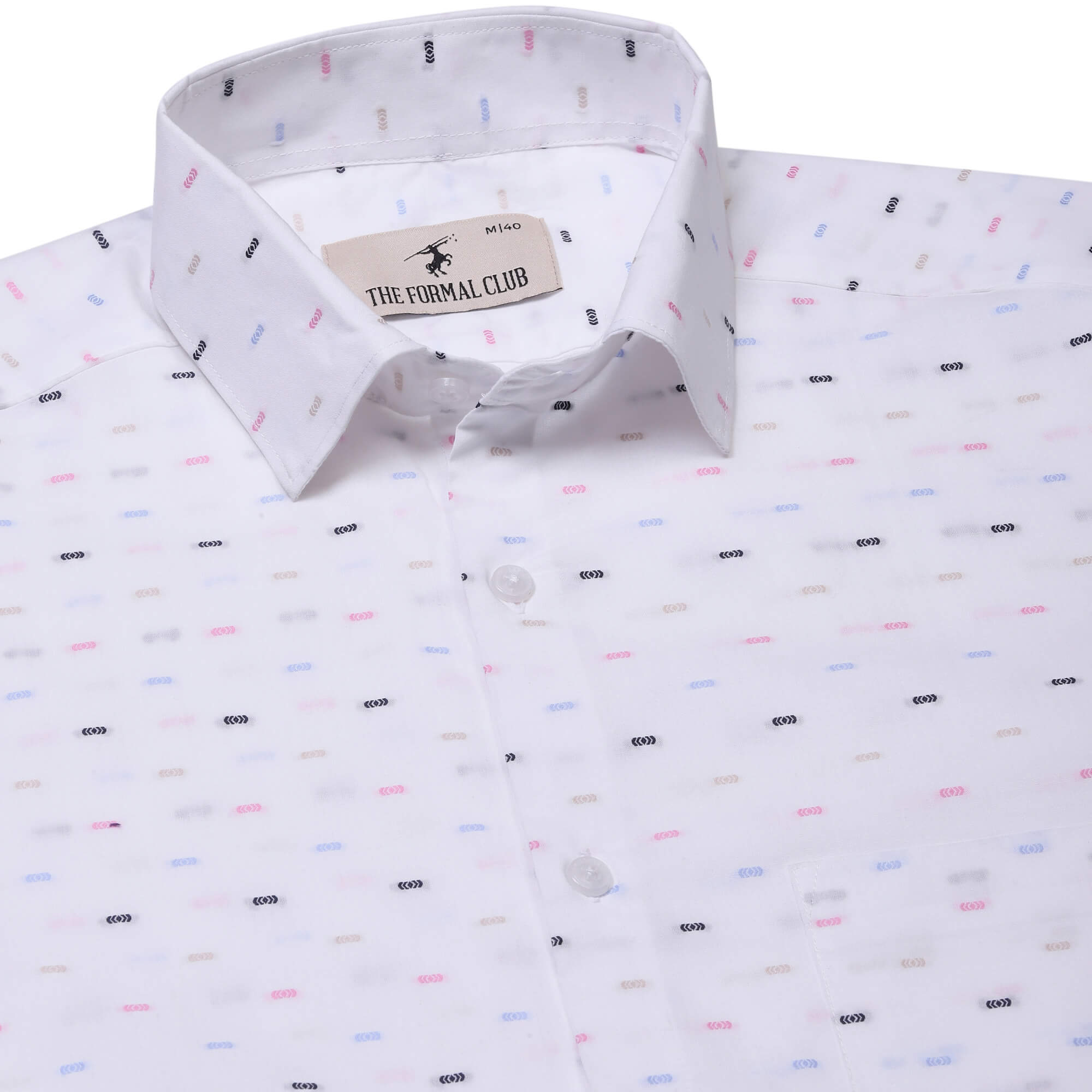 Nova Textured Shirt In White Slim Fit Buy White Shirt For Men By TFC