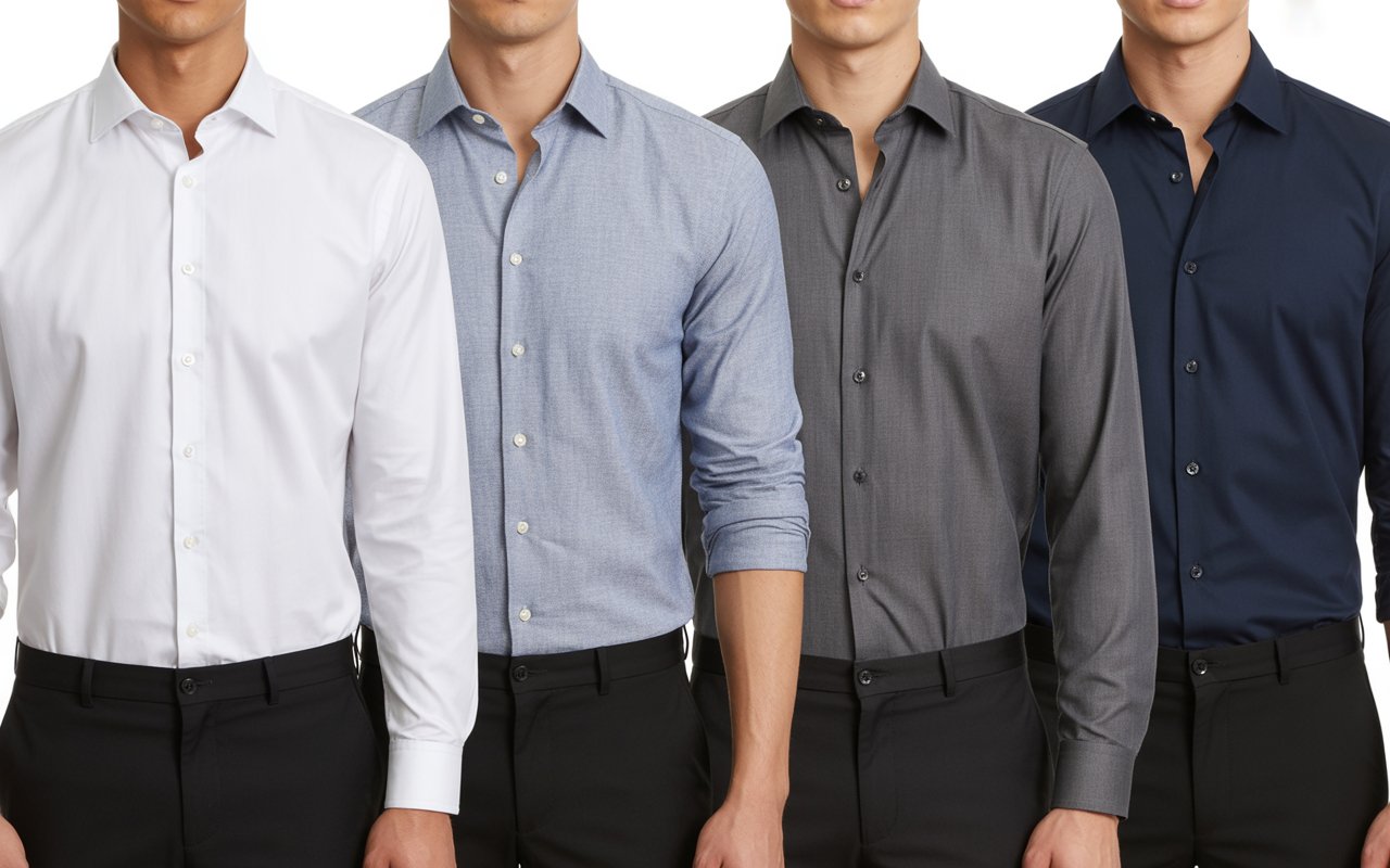black pant combination casual shirt