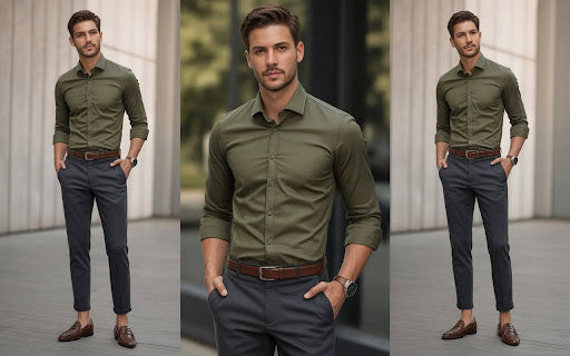 Olive Green Shirt Matching Pant