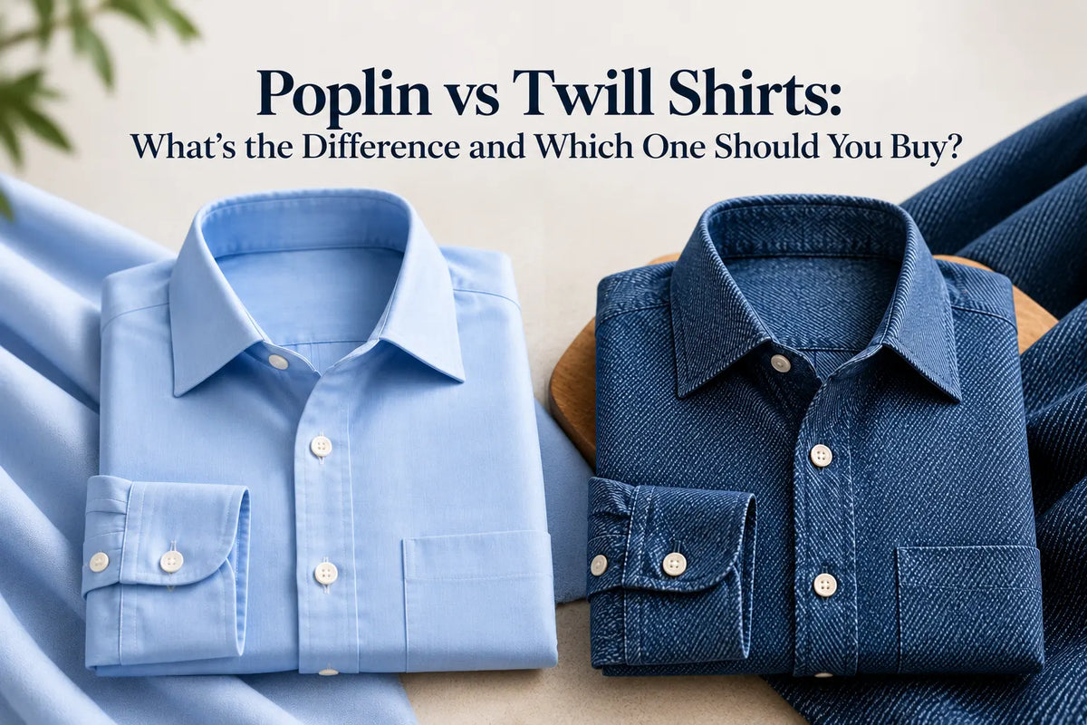 poplin vs twill shirt