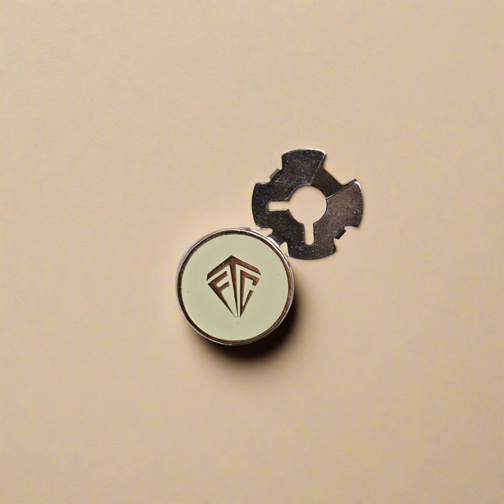 Premium Metallic Button Cover in Beige Gold
