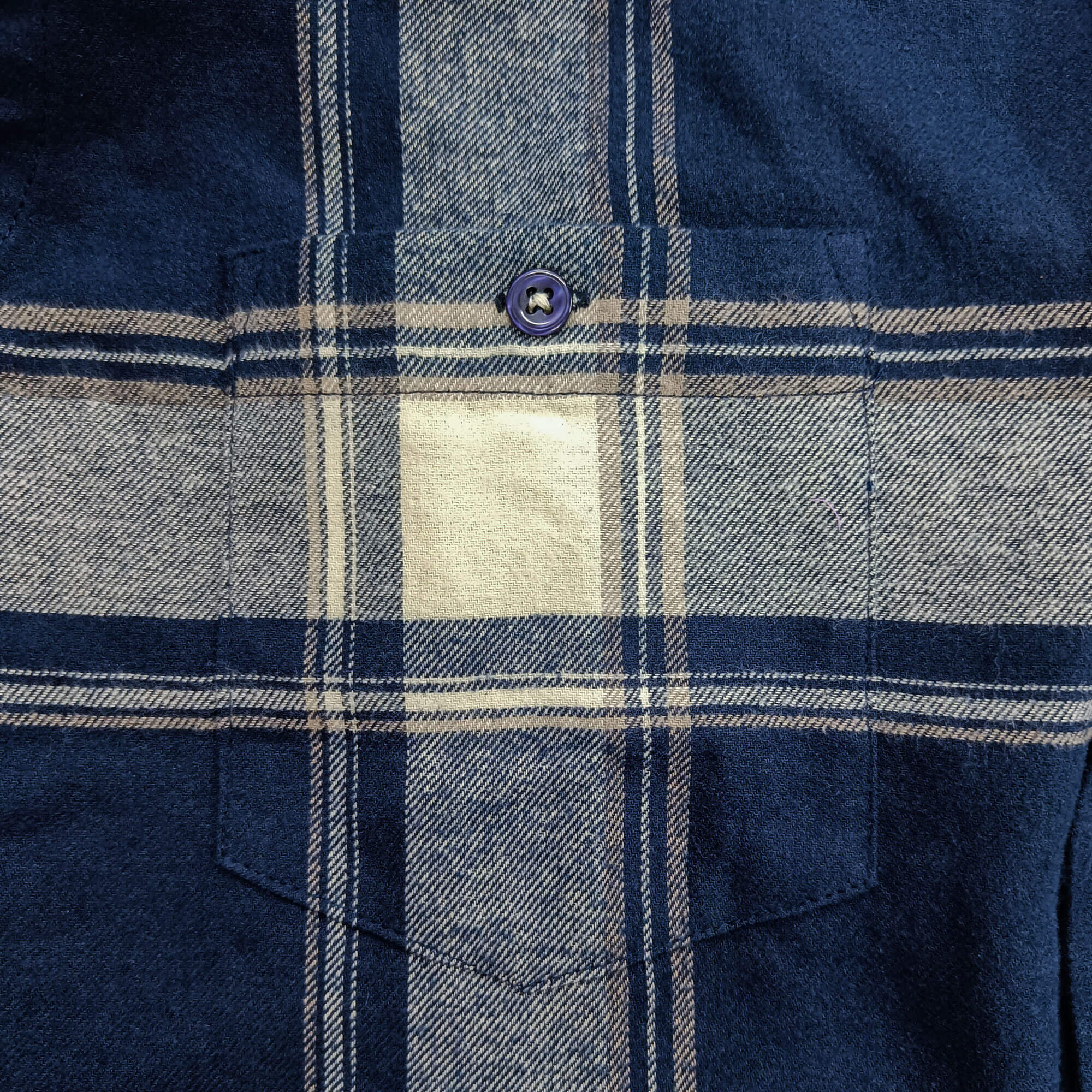 LUMBER FLANNEL CHECK SHIRT IN MIDNIGHT BLUE