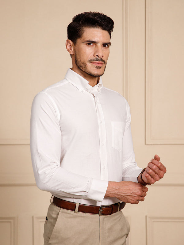 Regal Oxford Solid shirt in Cloud White