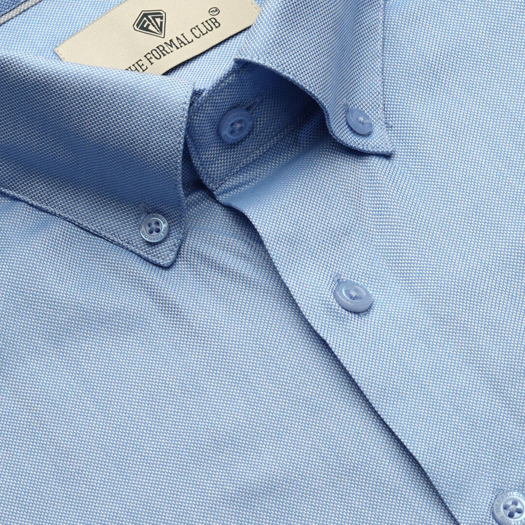 Royal Oxford Dobby Shirt in Maya Blue