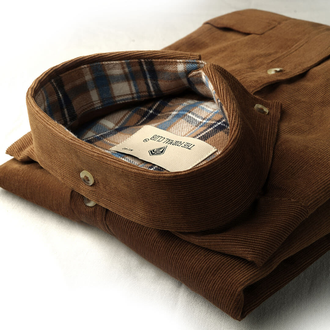 Cruise Corduroy Shirt In Tan