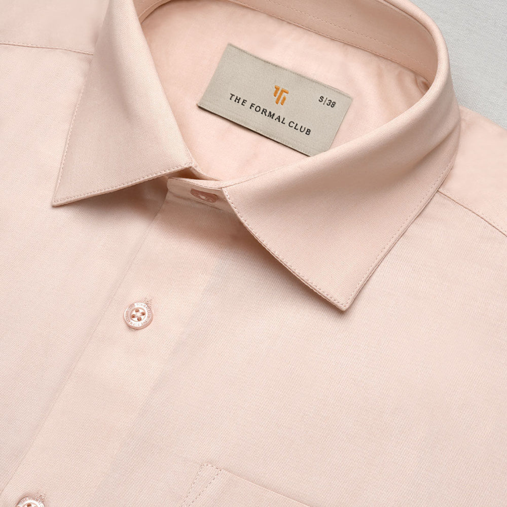 Buy Men's Cambridge Giza Cotton Shirt In Peach Fuzz Color Buy Men's Cambridge Giza Cotton Shirt In Peach Fuzz Color
