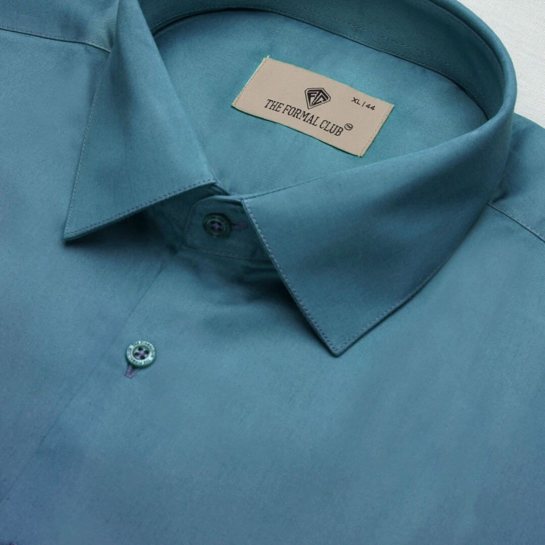 Cambridge Giza Cotton Shirt In Teal