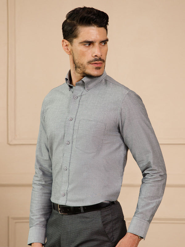 Regal Oxford Solid shirt in Ash Grey