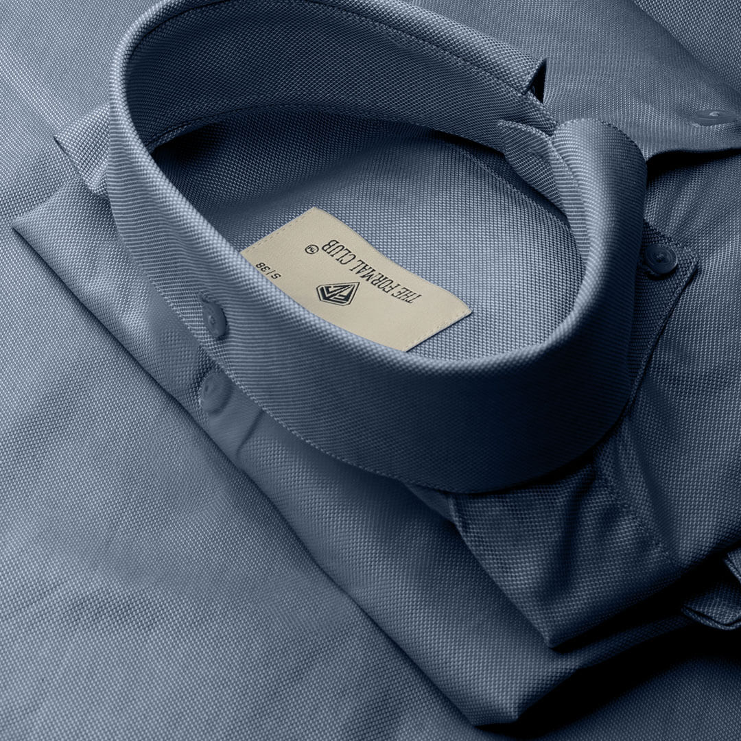 Royal Oxford Dobby Shirt in Midnight Blue