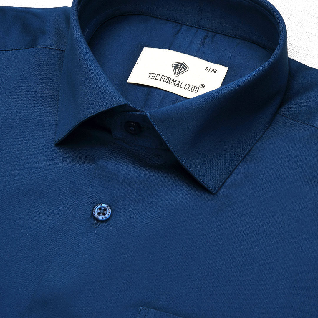 Cambridge Giza Cotton Shirt In Slate Blue