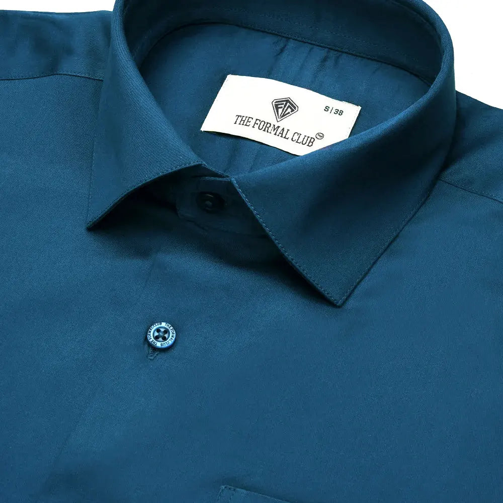 French Cuff Giza Cotton Shirt In Slate Blue