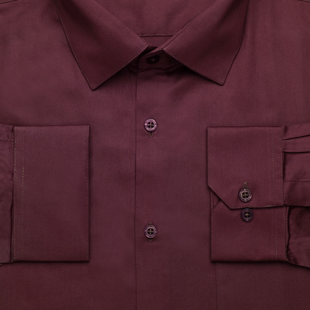 Cambridge Giza Cotton Shirt In Wineberry