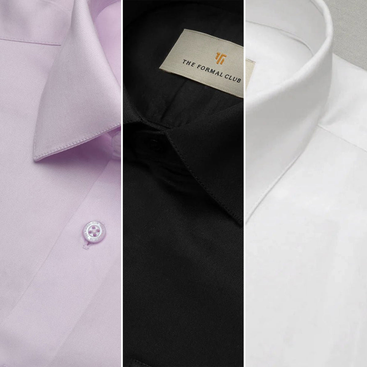 The Best-Sellers of French Cuff- 3 Shirt Pack - Dusty Rose, Raven & Snow