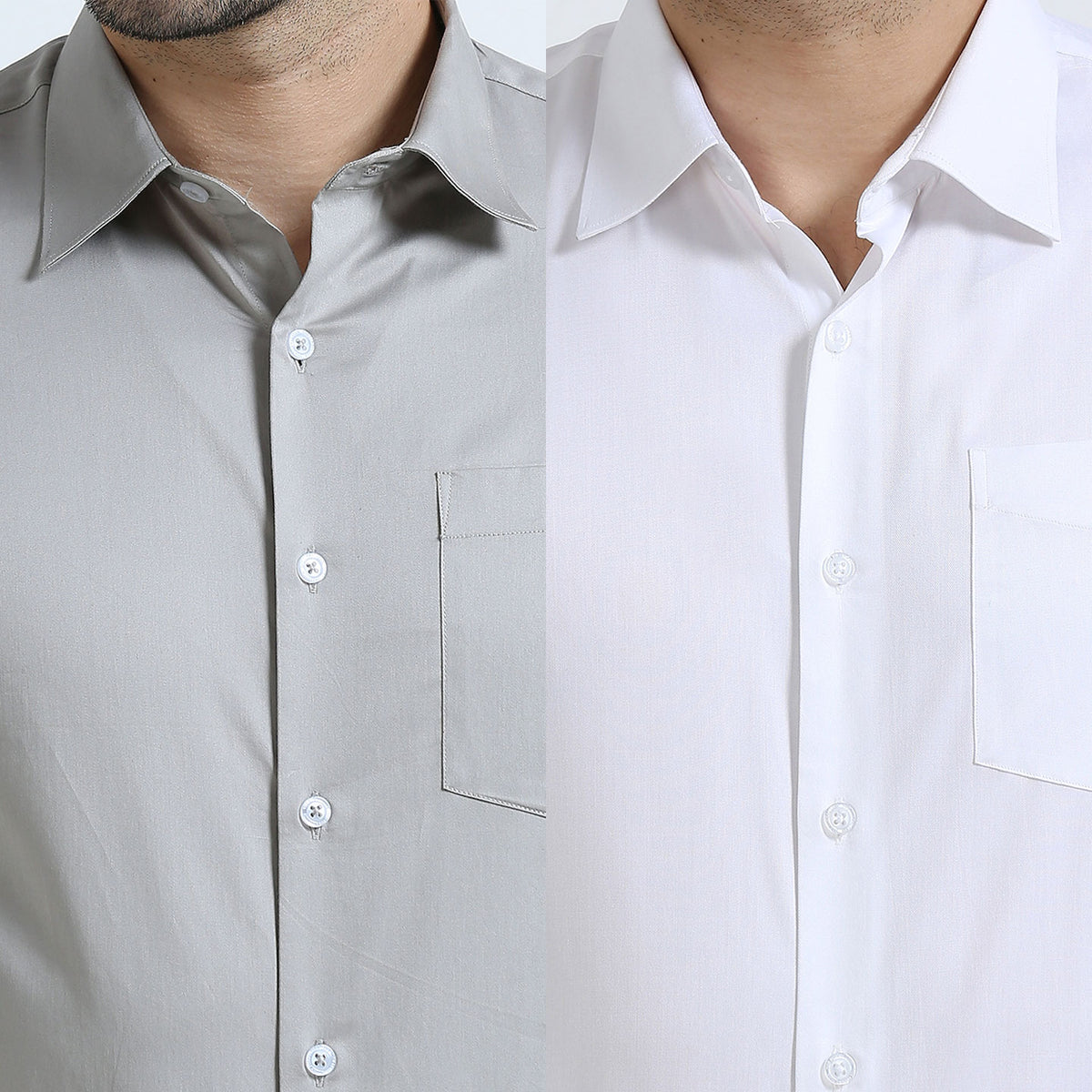 The Best-Sellers of Giza Cotton - 2 Shirt Pack - Snow & Pewter