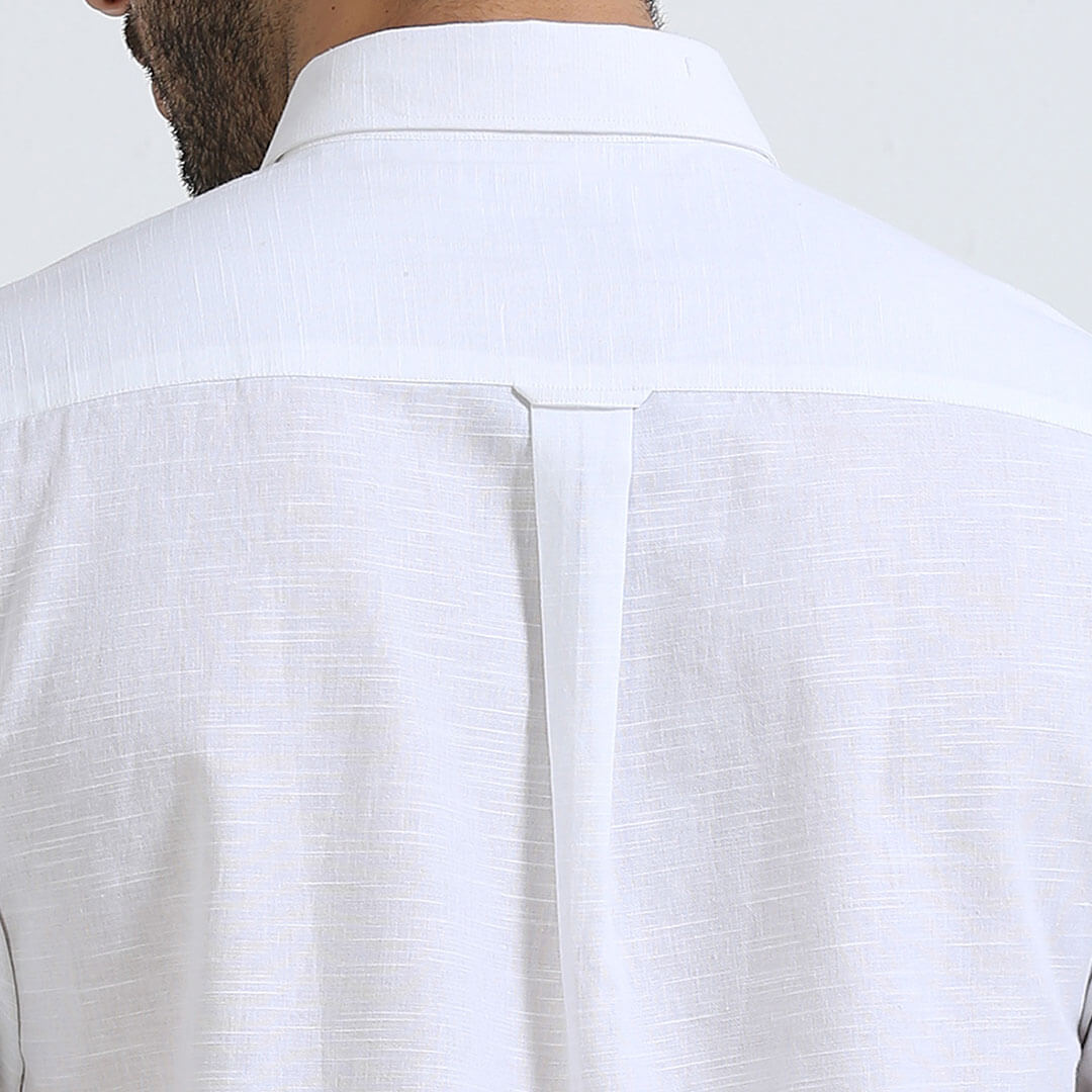 Breeze Linen Full Sleeves Shirt In Ivory