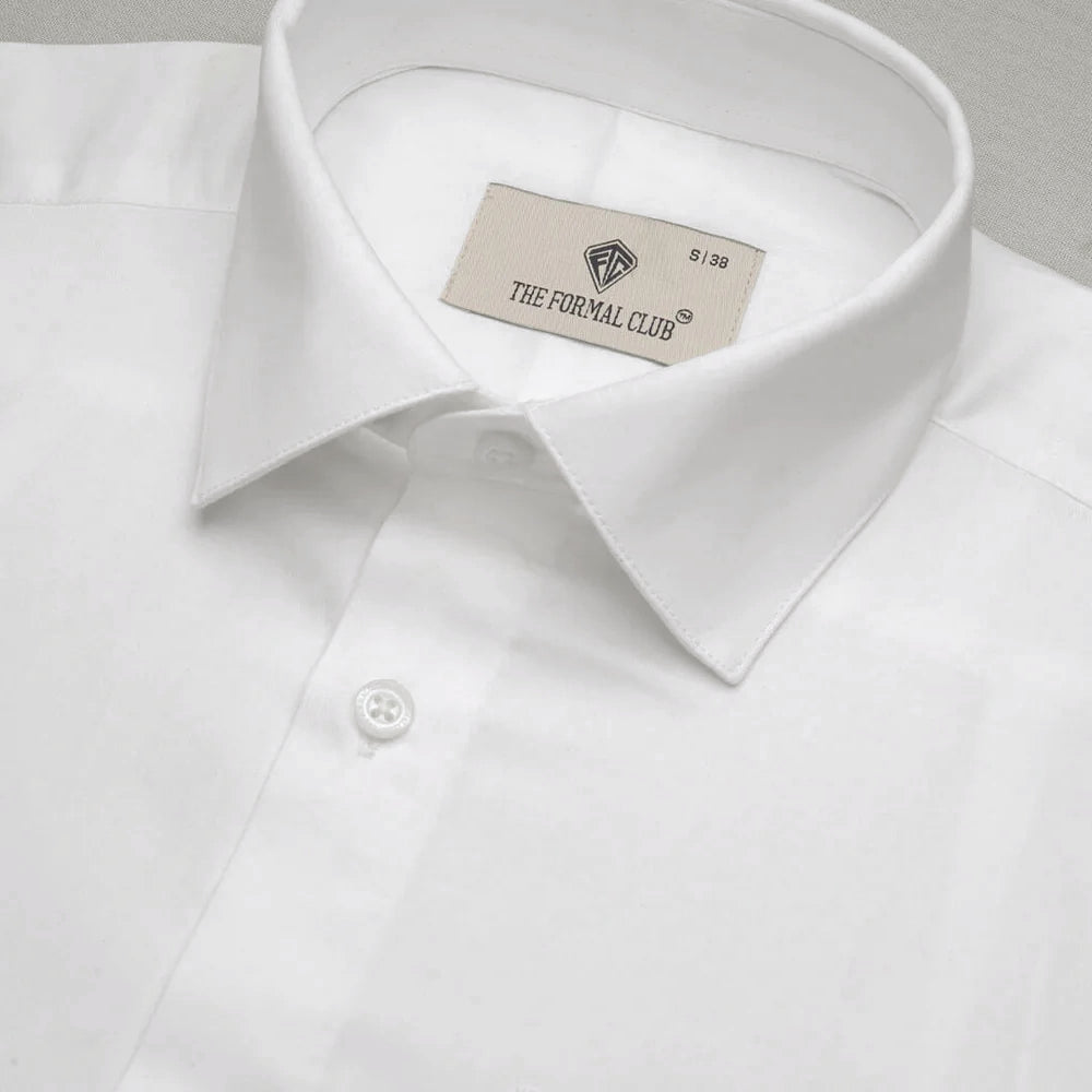 French Cuff Giza Cotton Shirt In Snow